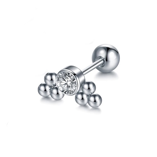 Piercing Microbell Reto Modelo 8 Aço 316L